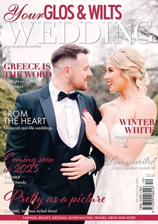 Cover of the December/January 2022/2023 issue of Your Glos & Wilts Wedding magazine