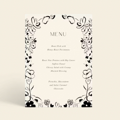 Wedding News: Wedding menu guide from Papier