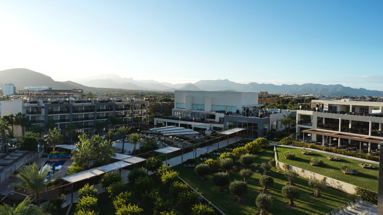 A rooftop view of the Zafiro Palace in Alcudia, Mallorca