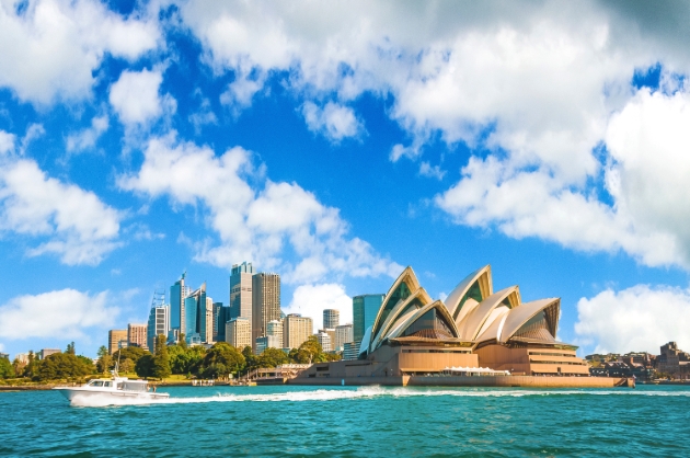 Syndey, Australia, skyline showing syndey opera house