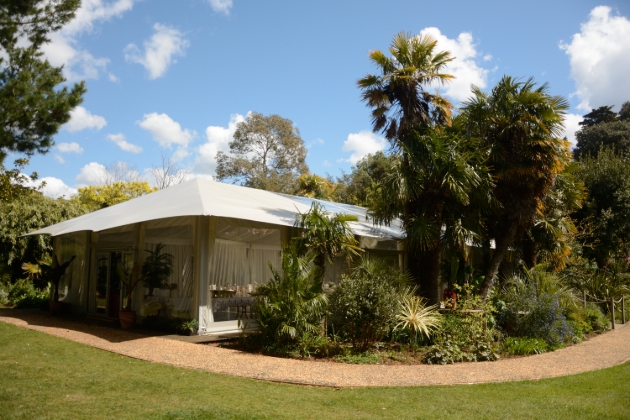 Abbotsbury Subtropical Gardens, marquee in gardens