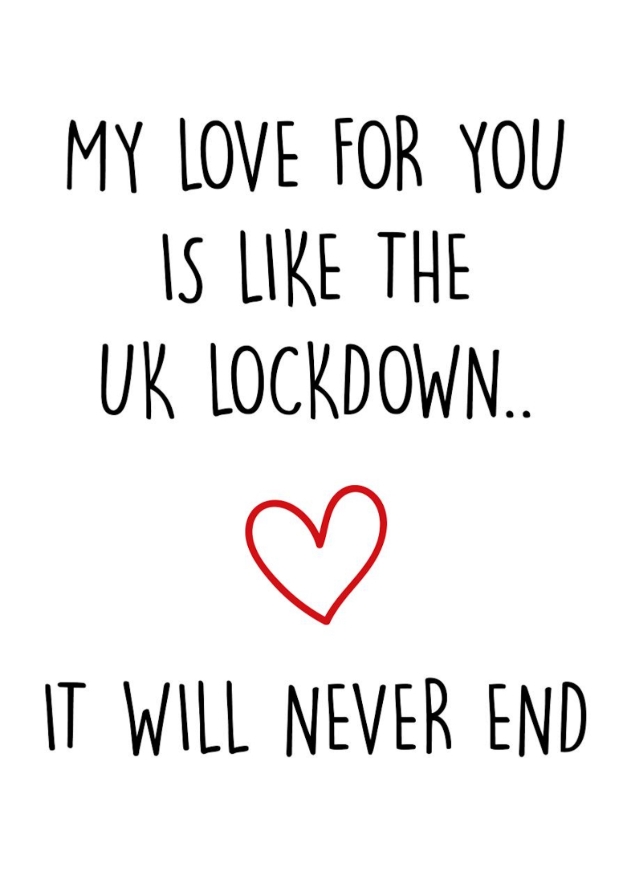 funny card about lockdown