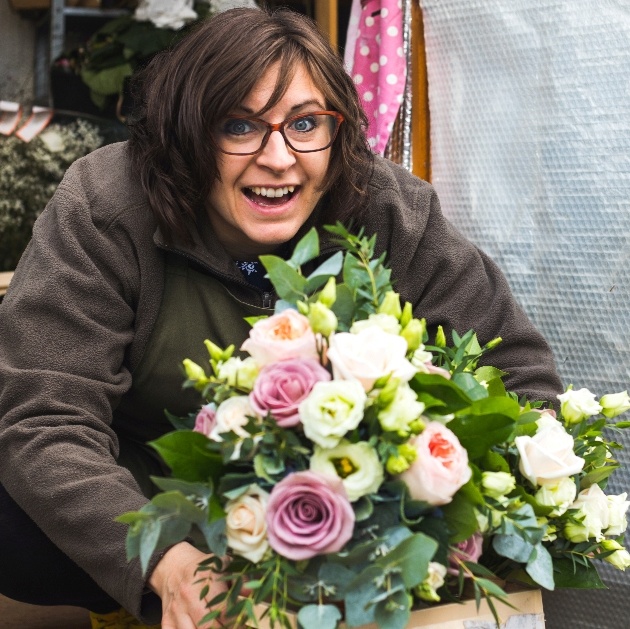 Florist with flowers