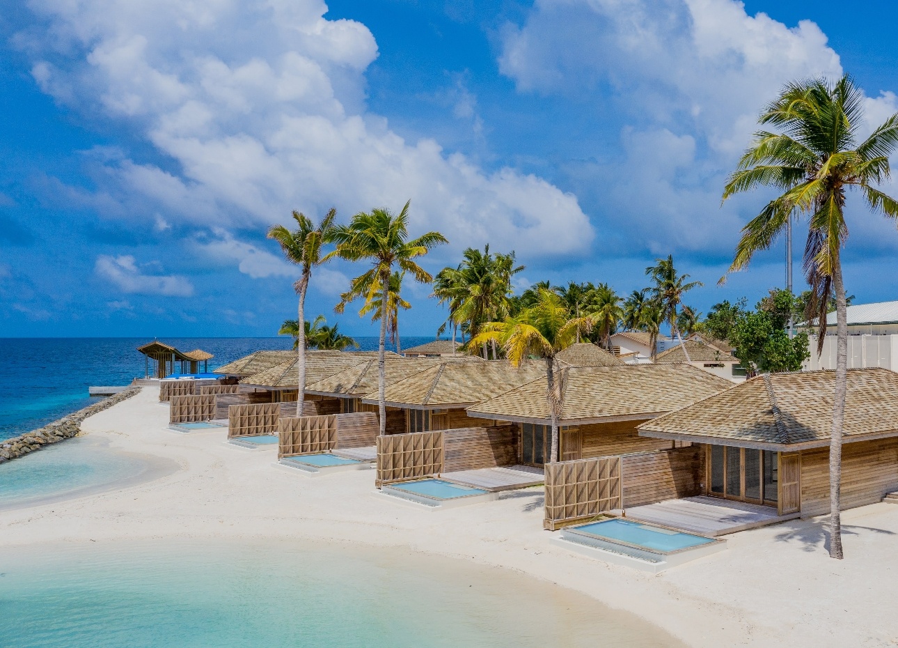 beach suites with individual pools and beach area and then main ocean view