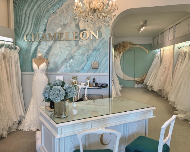 The interior of Bournemouth bridal boutique