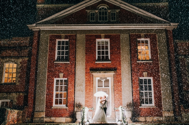 Warbrook House exterior in winter