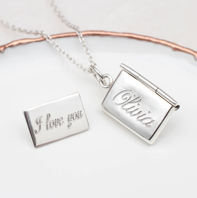 personalised silver or gold secret letter necklaces by Hurley Burley