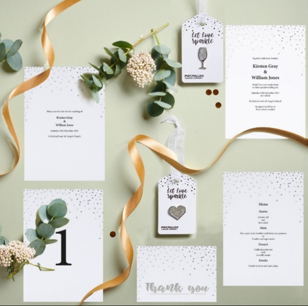 white confetti print