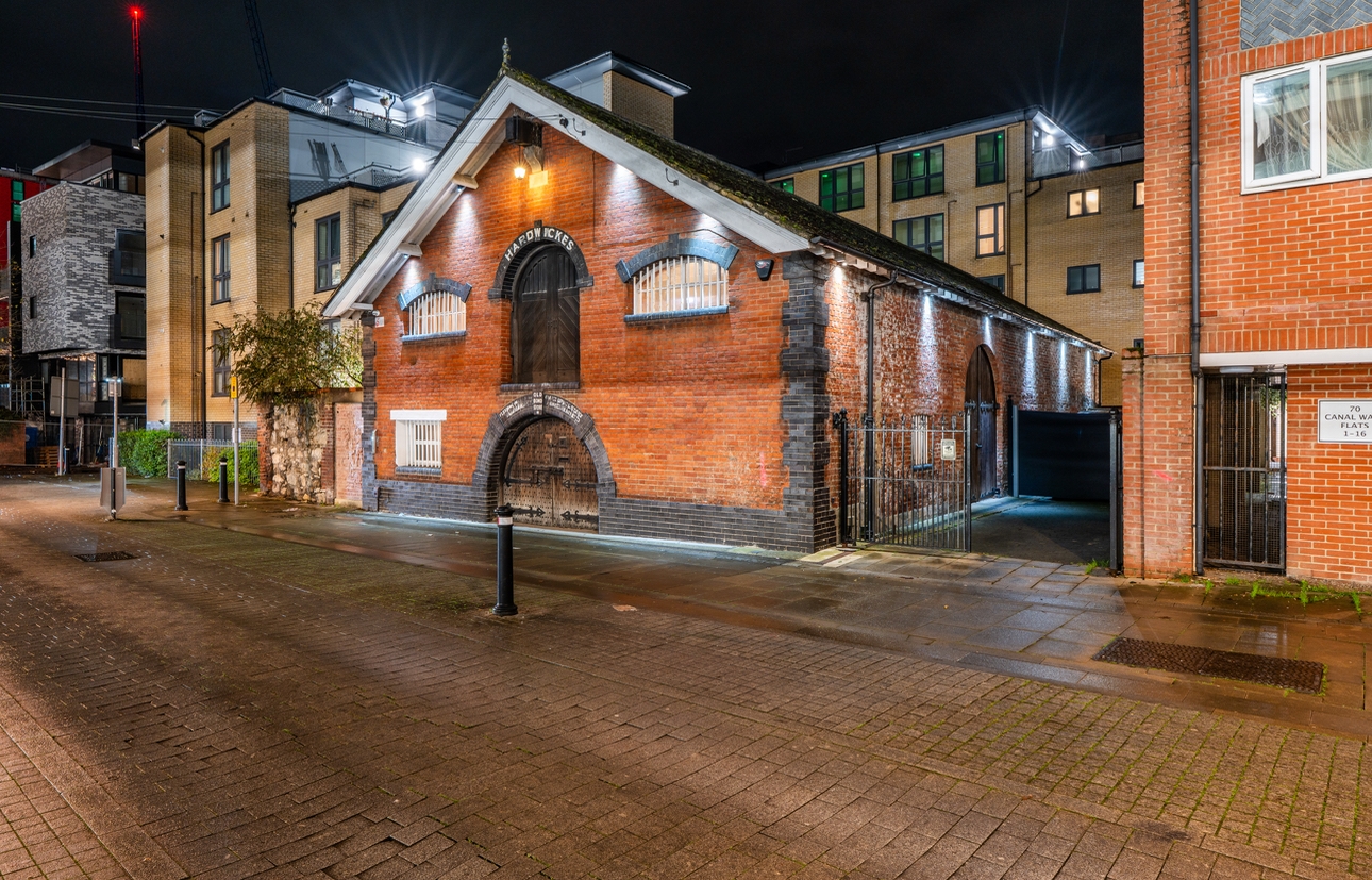 Southampton's new wedding venue Old Bond Store at night