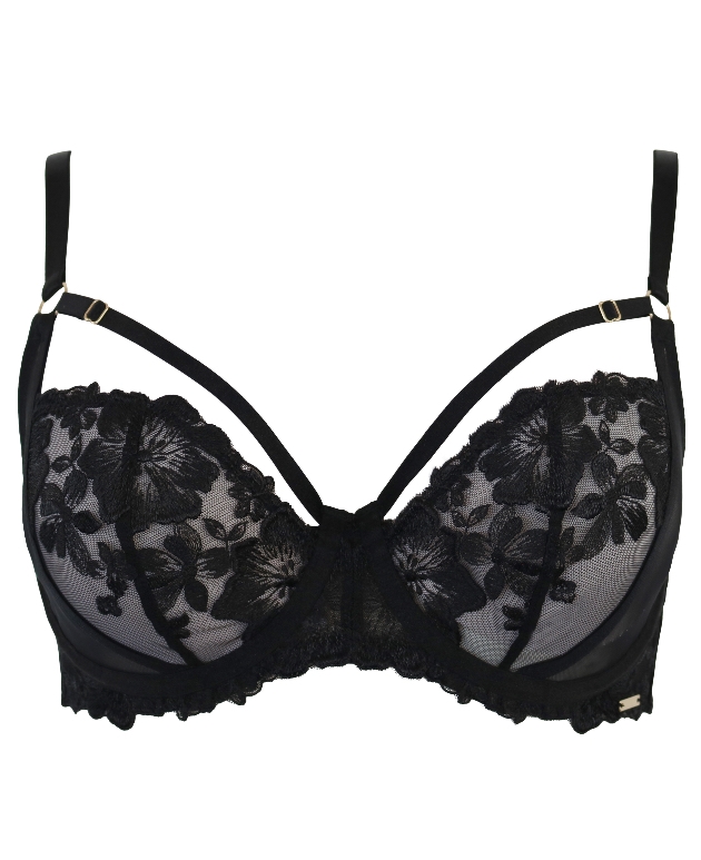 Pour Moi India Bold Floral Embroidery Non-Padded Bra